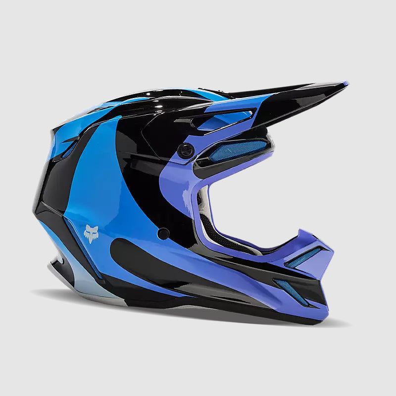 Casco Moto V3 Magnetic Negro/Morado Fox
