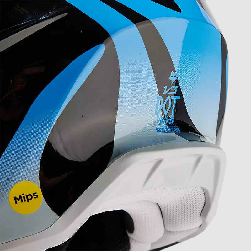 Casco Moto V3 Magnetic Negro/Morado Fox
