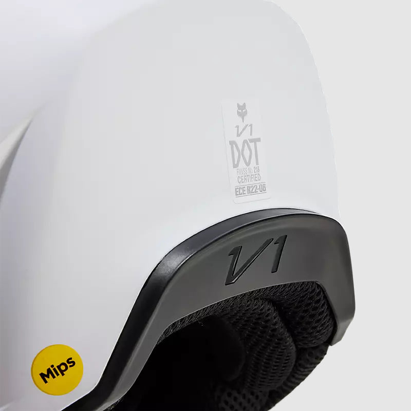Casco Moto V1 Solid Blanco Fox