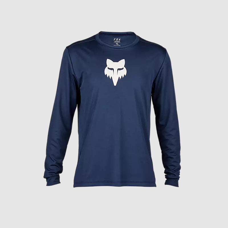 Polera Bicicleta Niño Ranger Manga Larga Azul Marino Fox polera bicicleta fox mtb