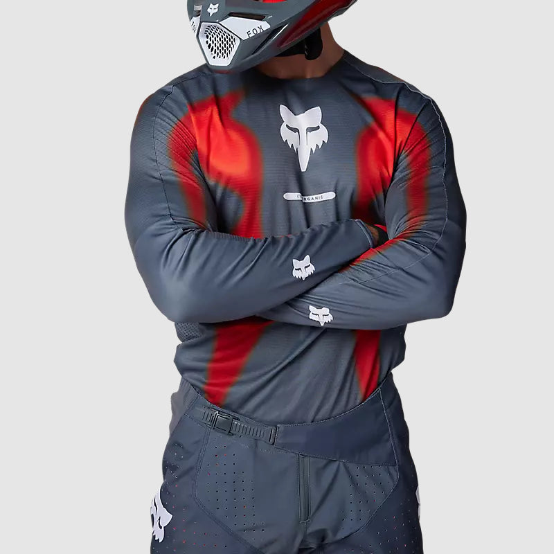 Polera Moto 360 Volatile Gris/Rojo Fox