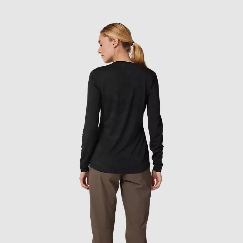 Polera Bicicleta Mujer Ranger TruDri™ Manga Larga Negro Fox polera bicicleta fox mtb