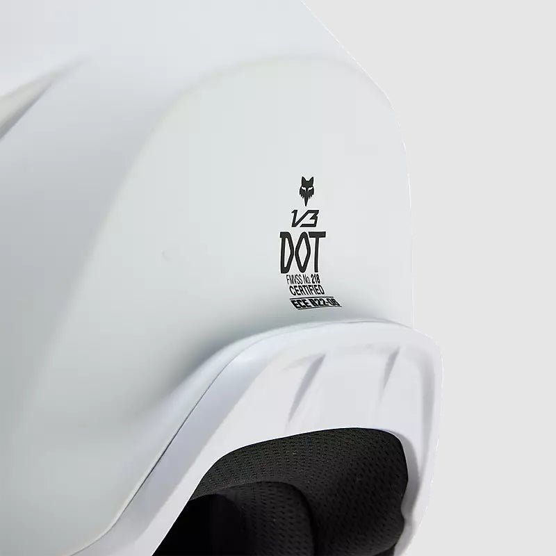 Casco Moto V3 Solid Blanco Matte Fox