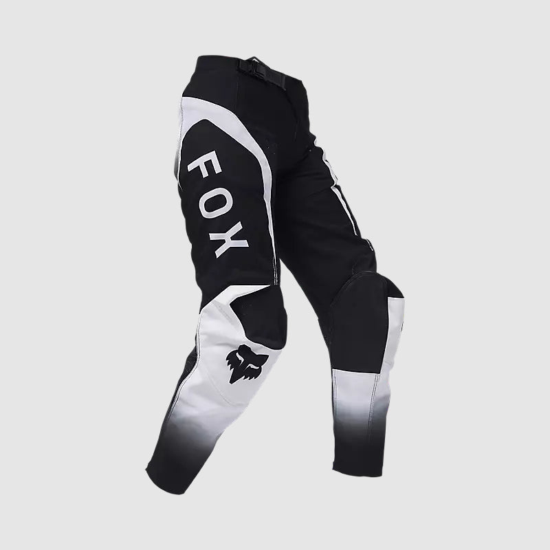 Pantalon Fox Moto Niño 180 Lean para Moto Negro/Blanco