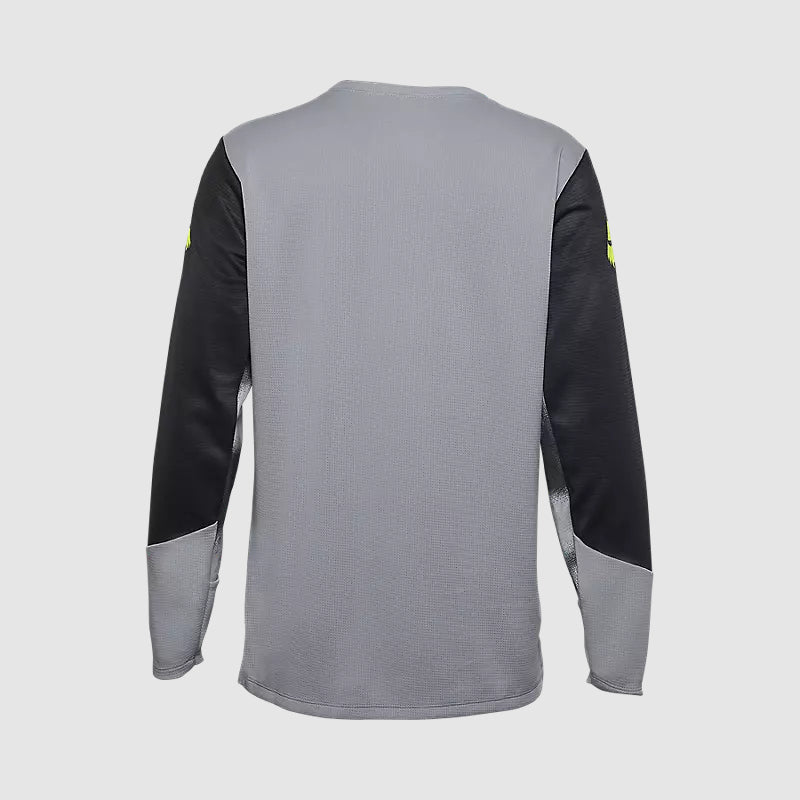 Polera Bicicleta Niño Defend Taunt Manga Larga Gris Fox polera bicicleta fox mtb