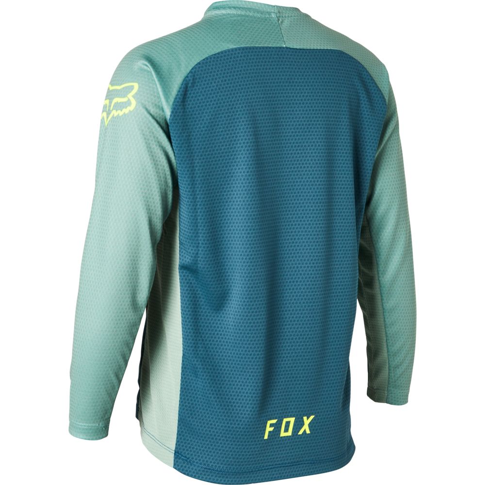 Polera Bicicleta Niño Defend Azul Fox polera bicicleta fox mtb