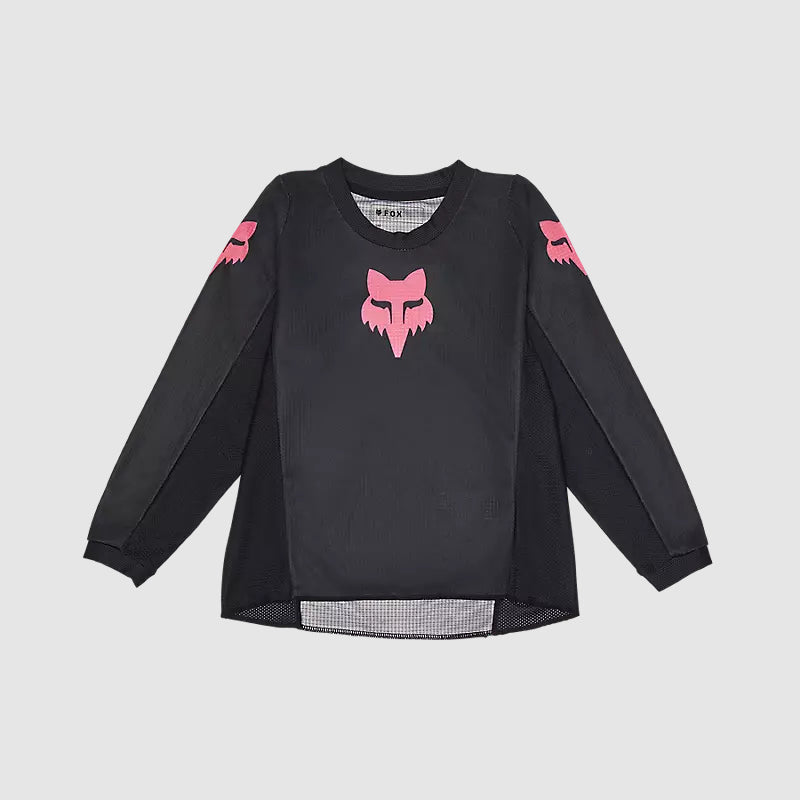 Polera Moto Infantil 180 Blackout Negro/Rosado Fox polera moto fox motocross