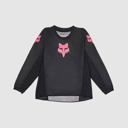 Polera Moto Infantil 180 Blackout Negro/Rosado Fox polera moto fox motocross