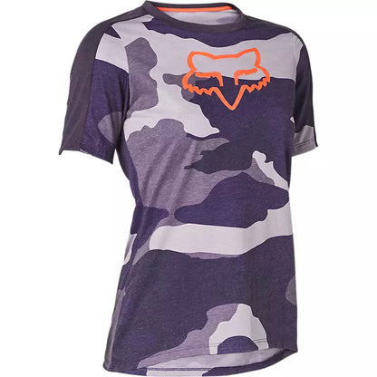 Polera Bicicleta Mujer Drirelease Camo Morado Fox polera bicicleta fox mtb