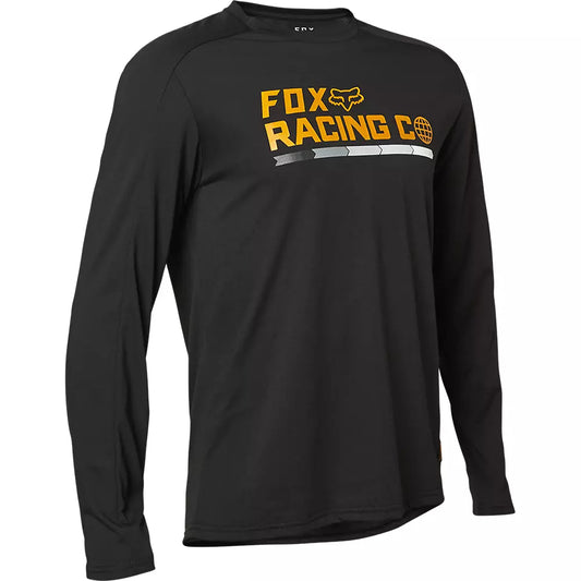 Polera Bicicleta Ranger Drirelease® Race Co Manga Larga Negro Fox polera bicicleta fox mtb