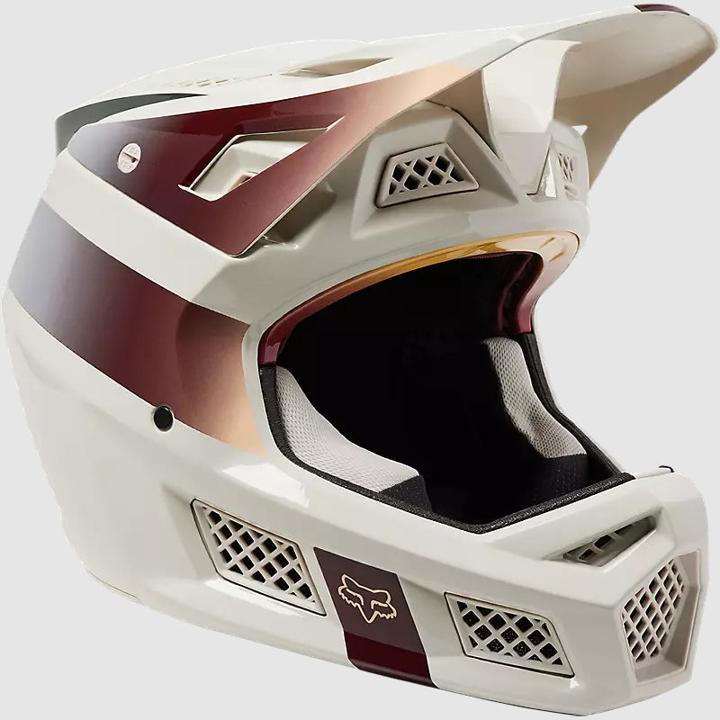 Casco Bicicleta Rampage Pro Carbon MIPS® Blanco/Cafe Fox | Casco MTB Fox casco fox racing motocross mtb