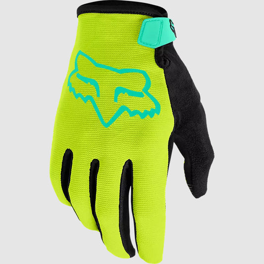 Guantes Bicicleta Ranger Amarillo/Celeste Fox