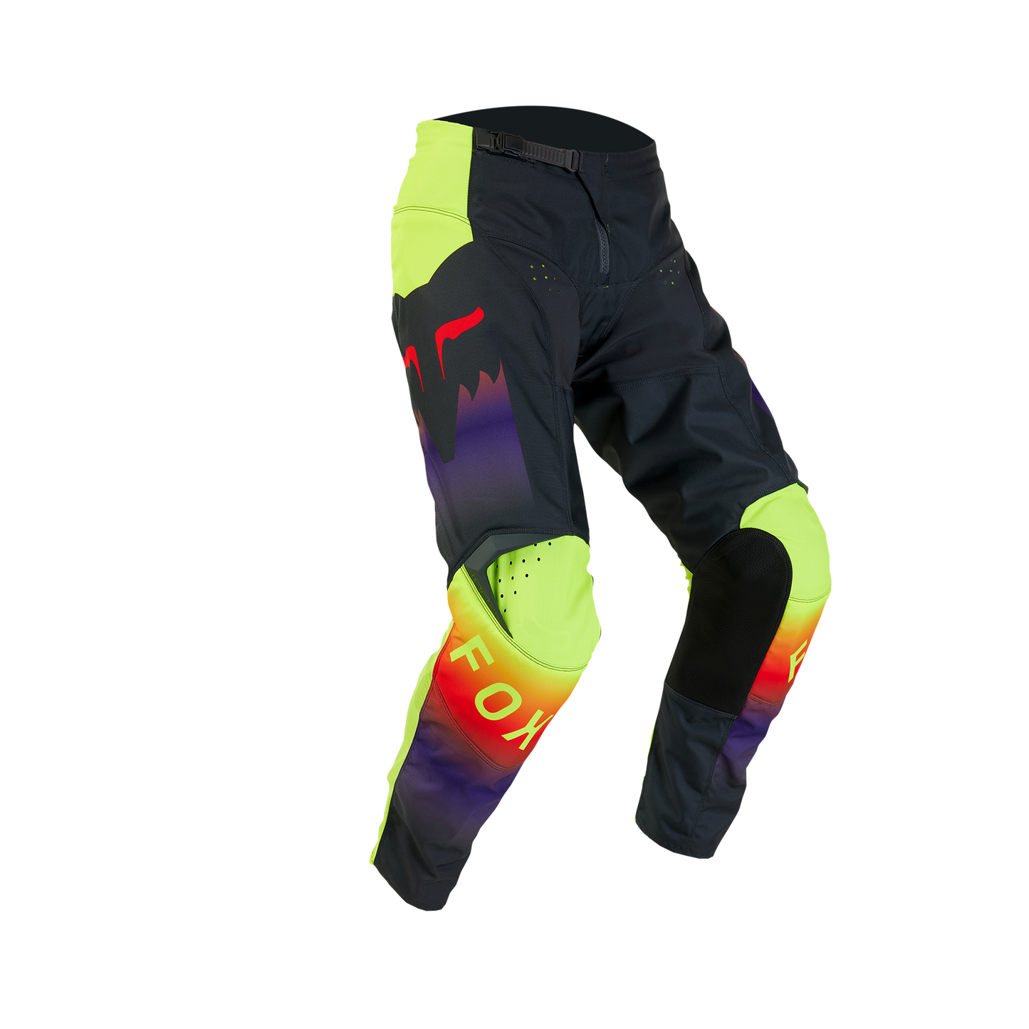 Pantalon Moto 180 Flora Negro/Amarillo Fox