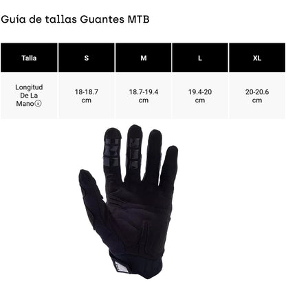 Guantes Bicicleta Ranger Park Negro Fox - imagen 3