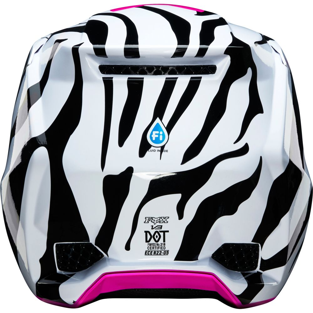 Casco Moto V3 Zebra Blaco Negro Fox | Casco Moto Fox casco fox racing motocross mtb