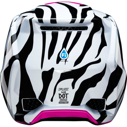 Casco Moto V3 Zebra Blaco Negro Fox | Casco Moto Fox casco fox racing motocross mtb