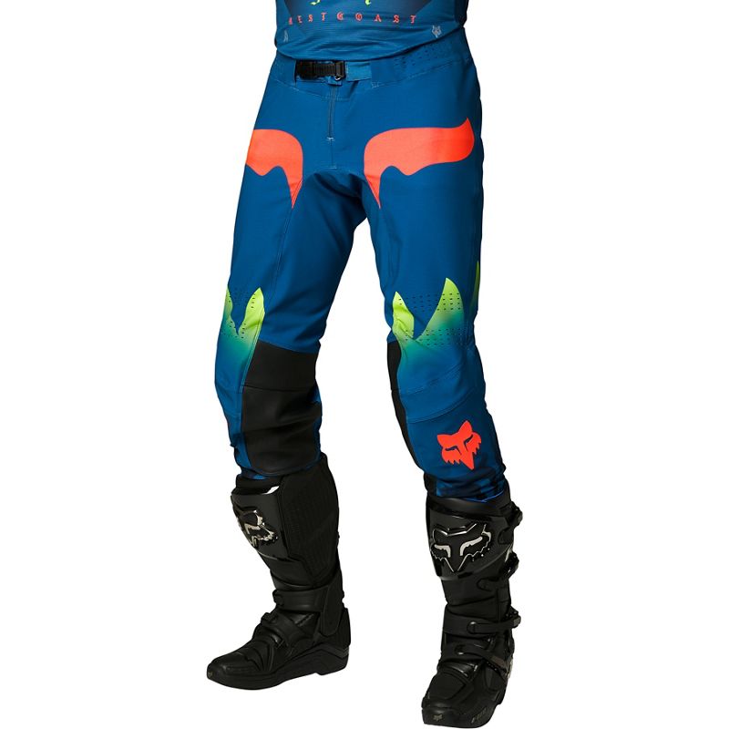 Pantalon Fox Moto Flexair Mawlr para Moto Azul