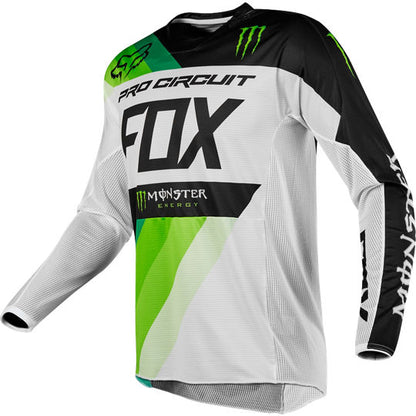 Polera Moto 360 Monster Pc Verde Blanco Fox polera moto fox motocross