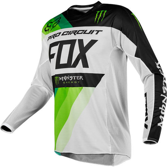 Polera Moto 360 Monster Pc Verde Blanco Fox polera moto fox motocross