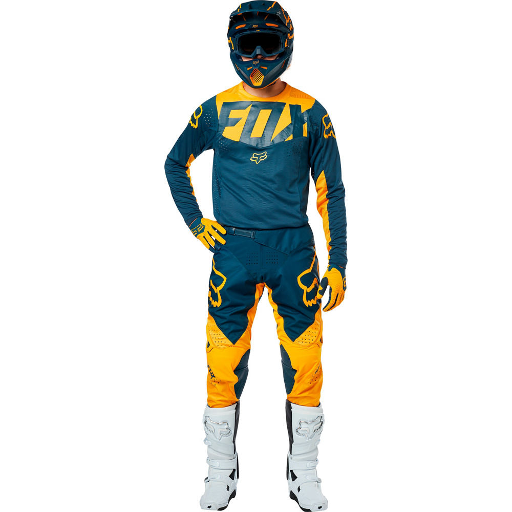 Pantalon Moto 360 Kila Azul Amarillo Fox