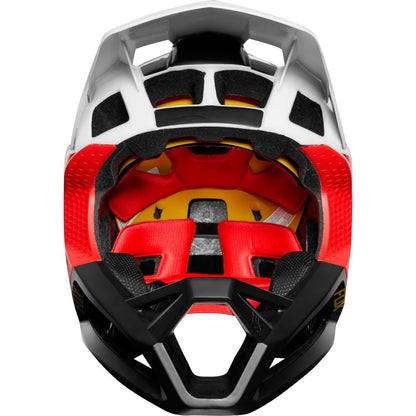 Casco Bicicleta Proframe Pistol Blanco Negro Rojo Fox | Casco MTB Fox casco fox racing motocross mtb