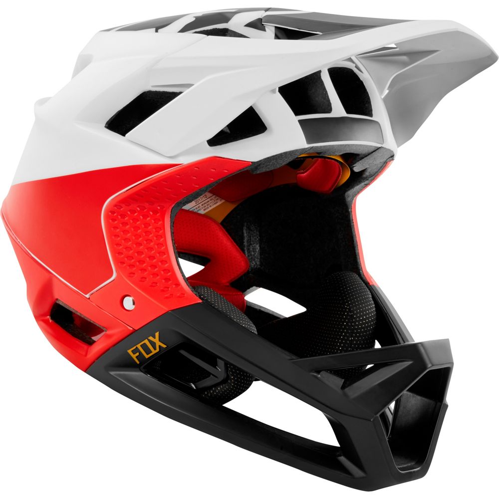 Casco Bicicleta Proframe Pistol Blanco Negro Rojo Fox | Casco MTB Fox casco fox racing motocross mtb