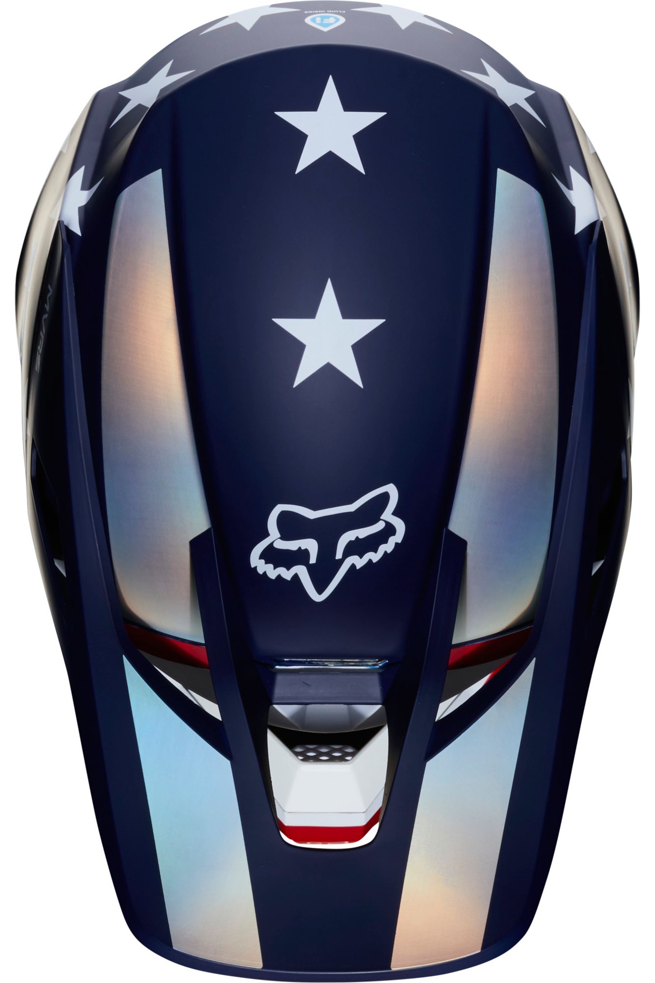 Casco Moto V3 Prey Blanco/Rojo/Azul Fox | Casco Moto Fox casco fox racing motocross mtb