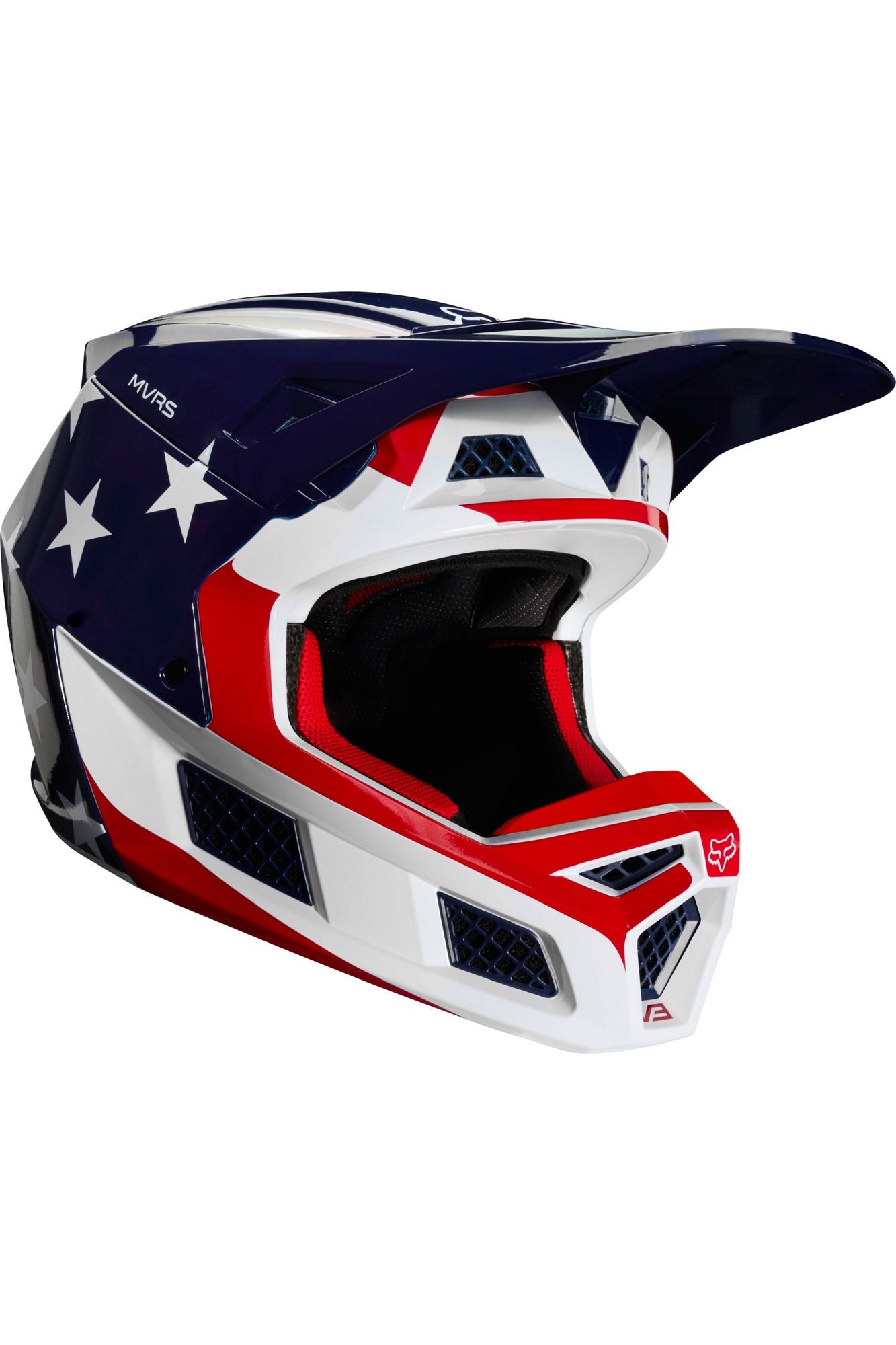Casco Moto V3 Prey Blanco/Rojo/Azul Fox | Casco Moto Fox casco fox racing motocross mtb