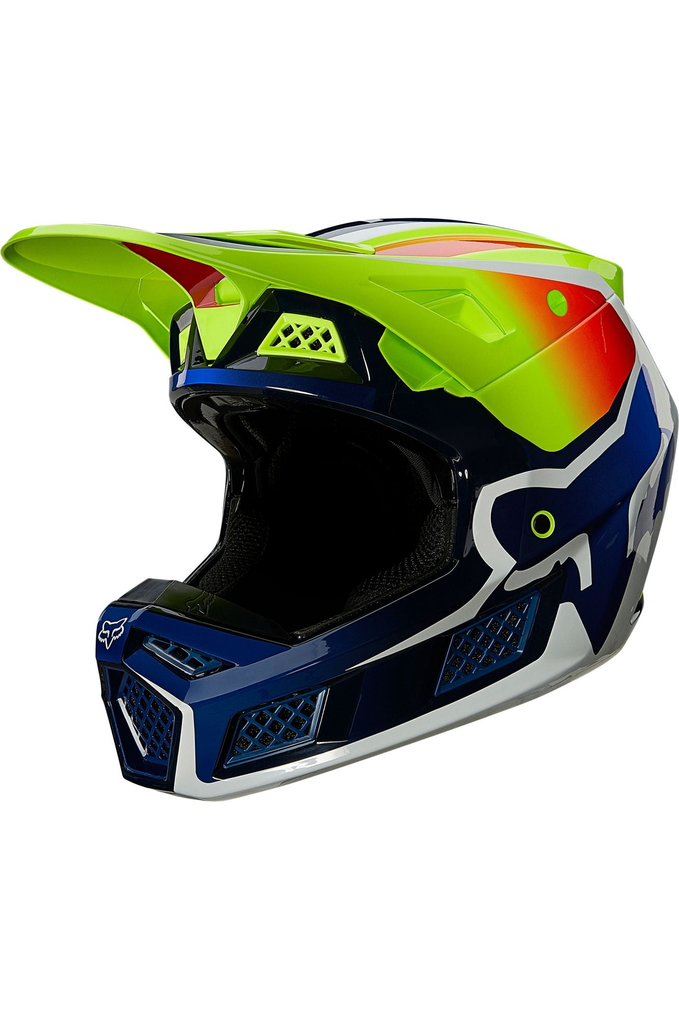 Casco Moto V3 Rs Wired Amarillo Fluor Fox | Casco Moto Fox casco fox racing motocross mtb