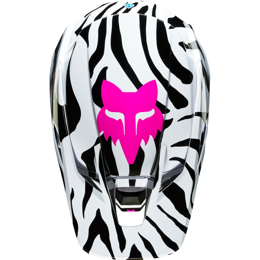 Casco Moto V3 Zebra Blaco Negro Fox | Casco Moto Fox casco fox racing motocross mtb