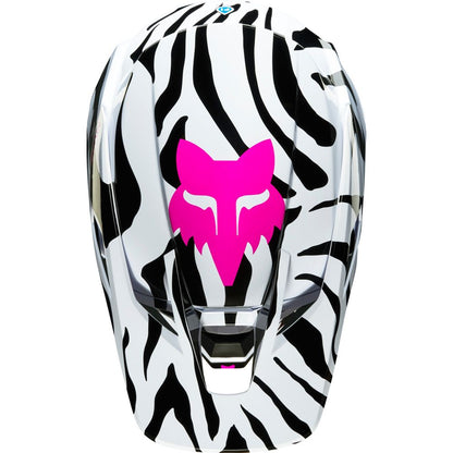 Casco Moto V3 Zebra Blaco Negro Fox | Casco Moto Fox casco fox racing motocross mtb