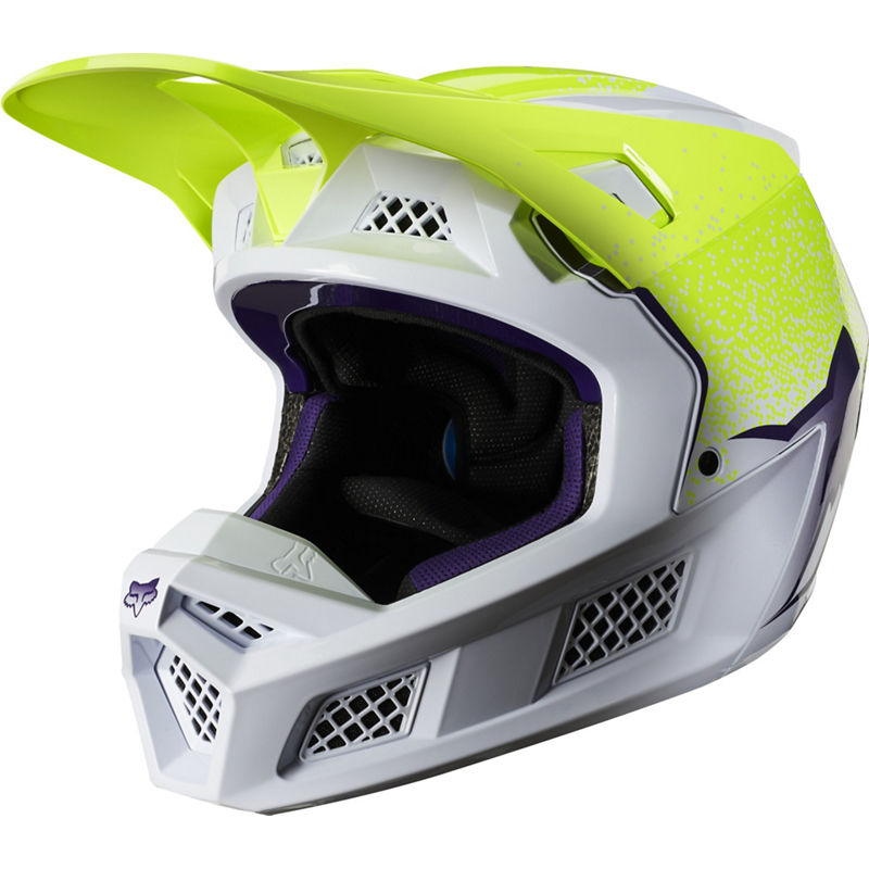 Casco Moto V3 Honr Le Amarillo Fluor Fox | Casco Moto Fox casco fox racing motocross mtb