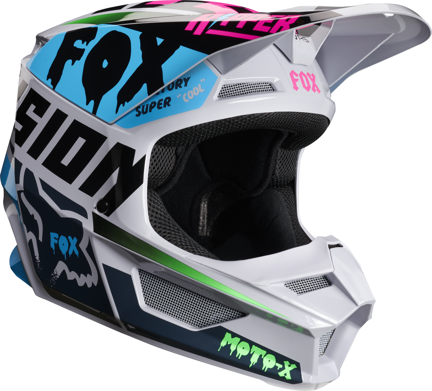 Casco Moto Niño V1 Czar Gris Fox
