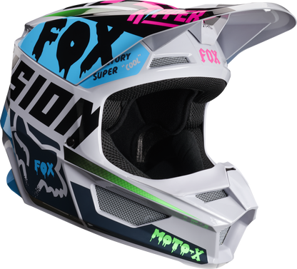 Casco Moto Niño V1 Czar Gris Fox | Casco Moto Fox casco fox racing motocross mtb