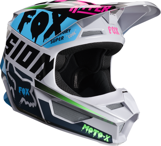 Casco Moto Niño V1 Czar Gris Fox | Casco Moto Fox casco fox racing motocross mtb