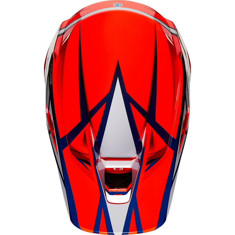 Casco Moto V3 Idol Naranjo/Azul Fox | Casco Moto Fox casco fox racing motocross mtb