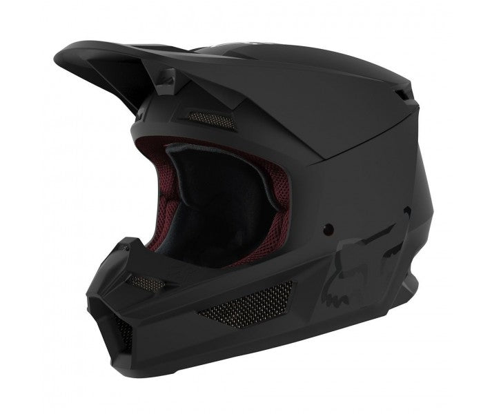 Casco Moto Niño V1 Mate Black Negro Fox | Casco Moto Fox casco fox racing motocross mtb