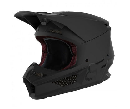 Casco Moto Niño V1 Mate Black Negro Fox | Casco Moto Fox casco fox racing motocross mtb
