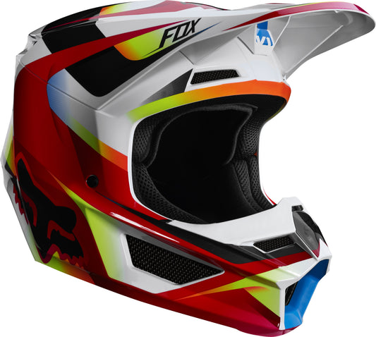 Casco Moto V1 Motif Rojo Blanco Fox | Casco Moto Fox casco fox racing motocross mtb