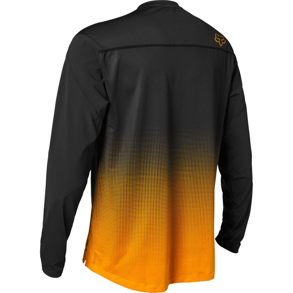 Polera Bicicleta Flexair Negro/Naranjo Fox polera bicicleta fox mtb