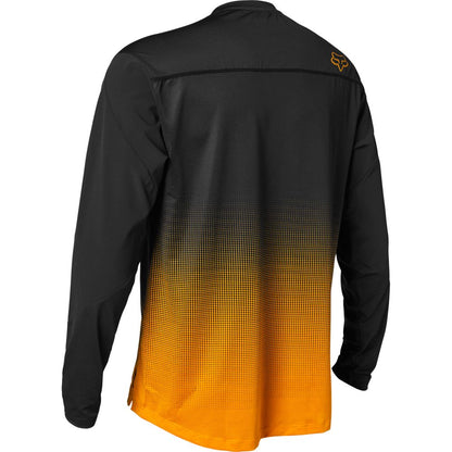 Polera Bicicleta Flexair Negro/Naranjo Fox polera bicicleta fox mtb