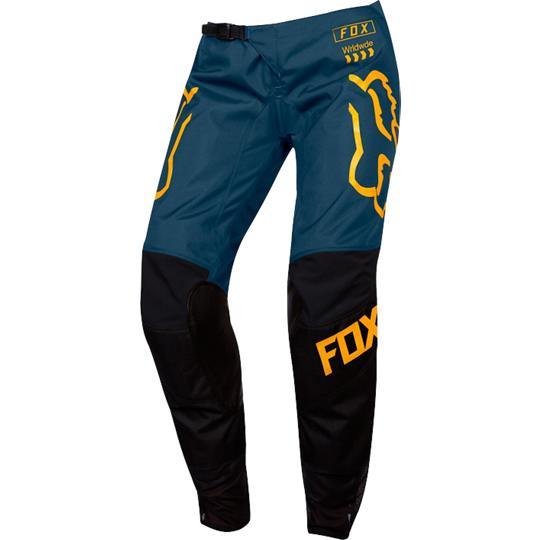 Pantalon Fox Moto Niña 180 Mata Negro para Moto Azul