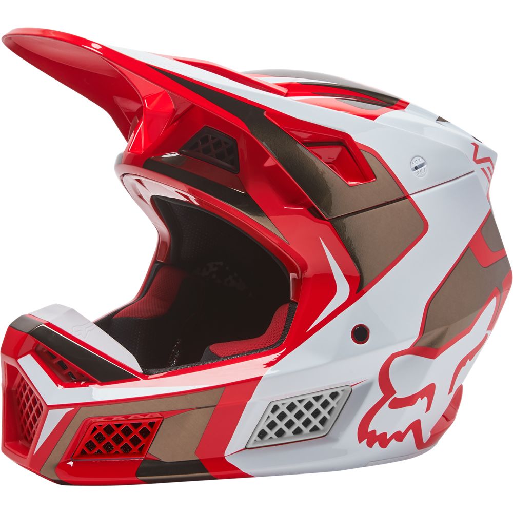 Casco Moto V3 RS MIRER ECE Rojo/Blanco Fox | Casco Moto Fox casco fox racing motocross mtb