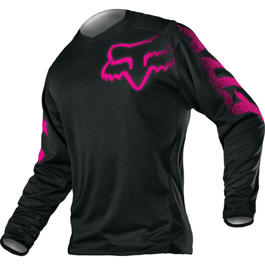 Polera Moto Mujer Blackout Blackout Negro/Rosado Fox polera moto fox motocross