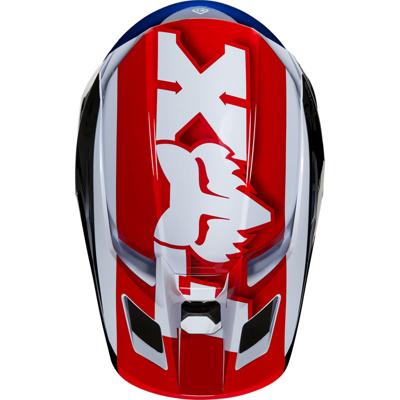 Casco Moto Niño V2 Hayl Azul/Rojo Fox | Casco Moto Fox casco fox racing motocross mtb