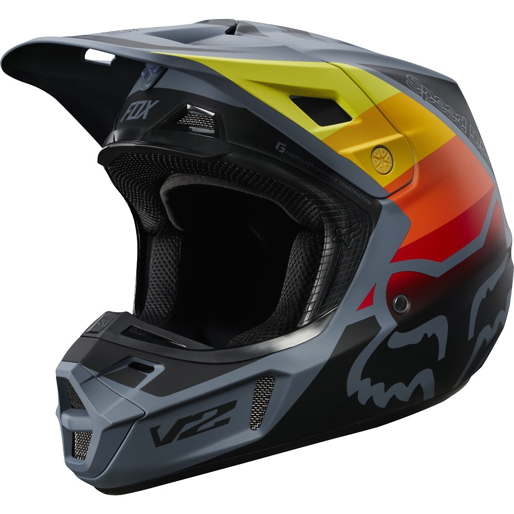 Casco Moto V2 Murc Azul Acero Fox | Casco Moto Fox casco fox racing motocross mtb