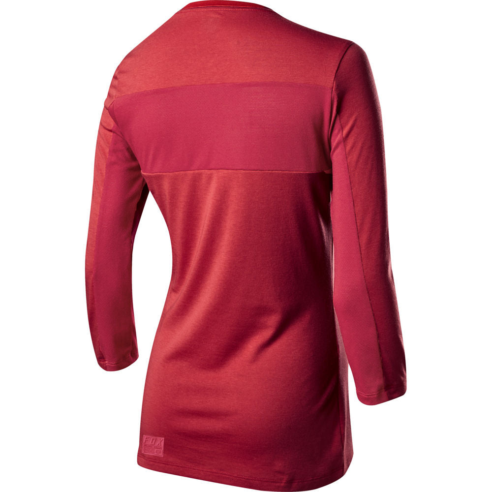 Polera Bicicleta Mujer Ranger Drirelease 3/4 Rojo Fox polera bicicleta fox mtb