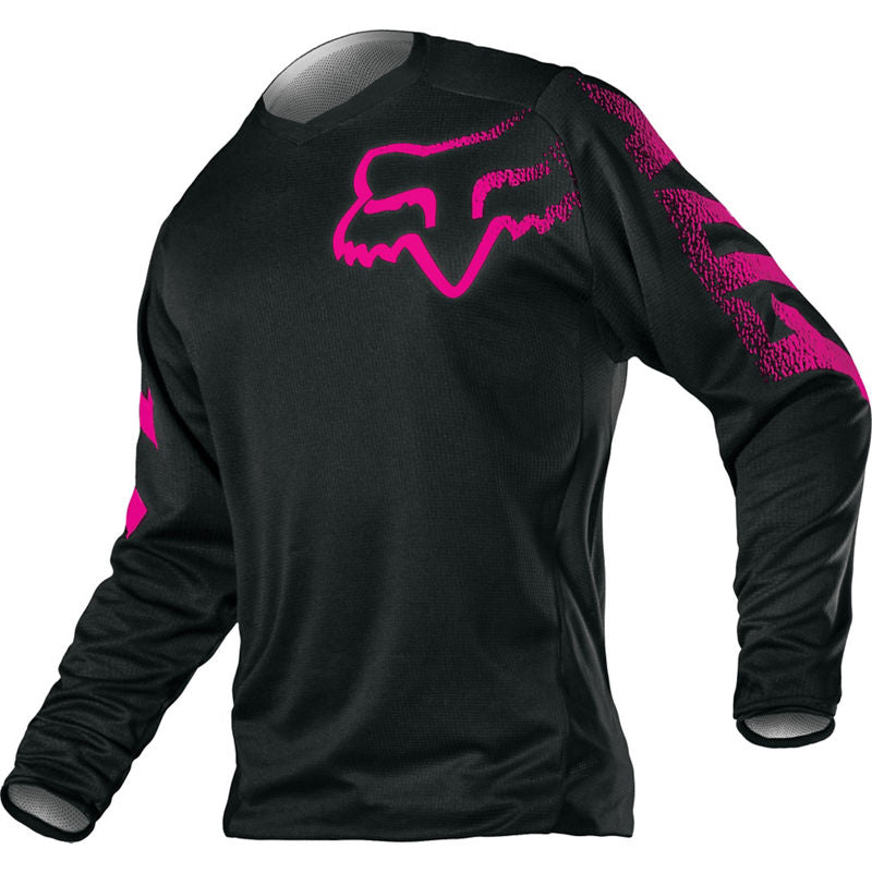 Polera Moto Mujer Blackout Blackout Negro/Rosado Fox polera moto fox motocross