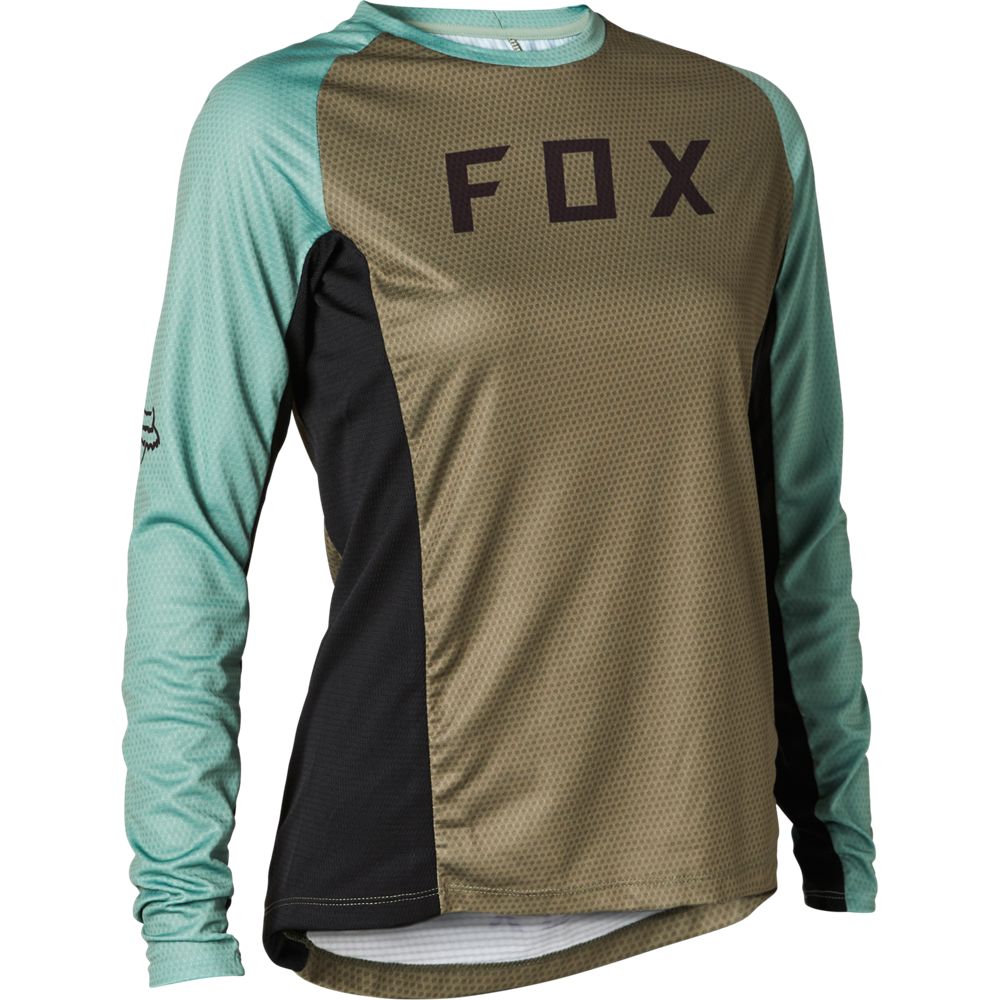 Polera Bicicleta Mujer Defend Verde Fox polera bicicleta fox mtb