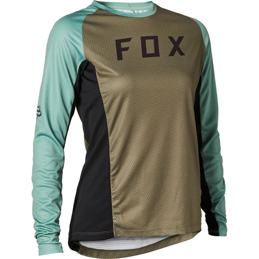 Polera Bicicleta Mujer Defend Verde Fox polera bicicleta fox mtb